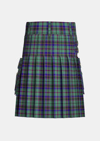 Utility_Stephenson_Tartan_517_kilt_back_image_with_pleated_design_and_adjustable_buckles_for_men