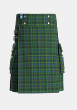 Utility_Stewart_Hunting_1_Tartan_1916_kilt_front_image_with_pleated_design_and_adjustable_buckles_for_men