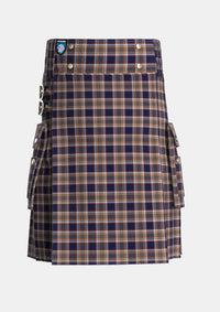Utility_Stewart_Navy_2_Tartan_2795_kilt_front_image_with_pleated_design_and_adjustable_buckles_for_men