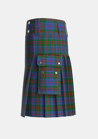 Utility_Stewart_of_Appin_2_Tartan_428_kilt_left_image_with_pleated_design_and_adjustable_buckles_for_men