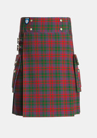 Utility_Stewart_of_Urrard_Tartan_898_kilt_front_image_with_pleated_design_and_adjustable_buckles_for_men