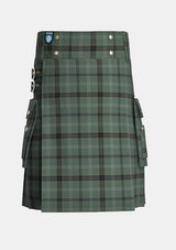 Utility_Stirling_Castle_Tartan_14820_kilt_front_image_with_pleated_design_and_adjustable_buckles_for_men