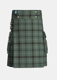 Utility_Stirling_Castle_Tartan_14820_kilt_front_image_with_pleated_design_and_adjustable_buckles_for_men
