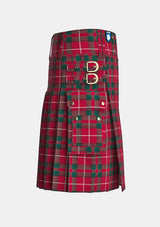 Utility_Stuart_of_Bute_tartan_1485_kilt_right_image_with_pleated_design_and_adjustable_buckles_for_men