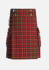 Utility_Sturrock_Tartan_1575_kilt_front_image_with_pleated_design_and_adjustable_buckles_for_men