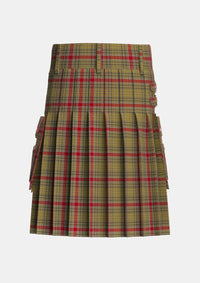 Utility_Sutherland_of_Duffus_Tartan_3232_kilt_back_image_with_pleated_design_and_adjustable_buckles_for_men
