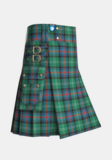 Utility_Sutherland_tartan_kilt_side_image_with_pleated_design_and_adjustable_buckles_for_men