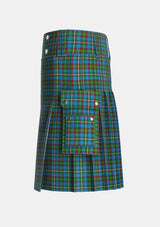 Utility_Tait_2_Tartan_6284_kilt_left_image_with_pleated_design_and_adjustable_buckles_for_men