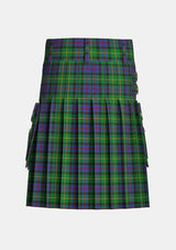Utility_Tait_tartan_5949_kilt_back_image_with_pleated_design_and_adjustable_buckles_for_men