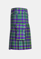 Utility_Taylor_Weathered_Tartan_kilt_left_image_with_pleated_design_and_adjustable_buckles_for_men