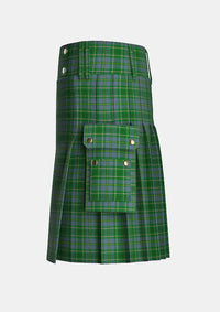 Utility_Taylor_tartan_809_kilt_left_image_with_pleated_design_and_adjustable_buckles_for_men