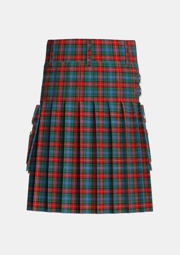 Utility_Teall_of_Teallach_Tartan_1065_kilt_back_image_with_pleated_design_and_adjustable_buckles_for_men
