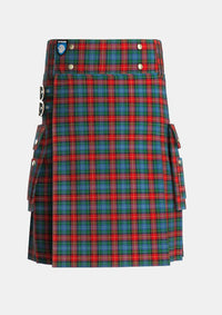 Utility_Teall_of_Teallach_Tartan_1065_kilt_front_image_with_pleated_design_and_adjustable_buckles_for_men