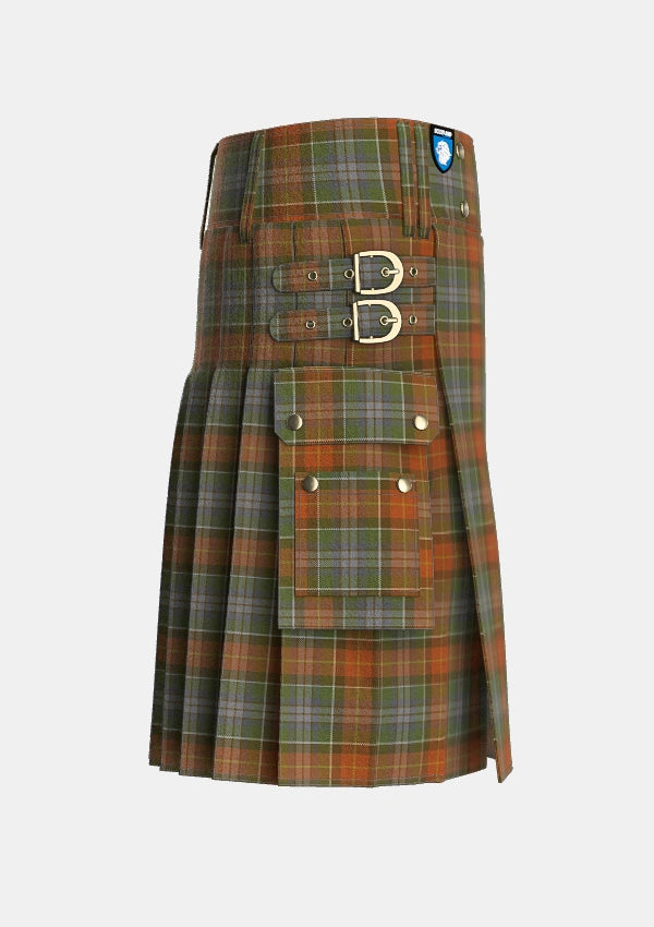 Utility_Teallach_Personal_Tartan_832_kilt_right_image_with_pleated_design_and_adjustable_buckles_for_men