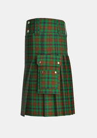 Utility_Tennant_tartan_1110_kilt_left_image_with_pleated_design_and_adjustable_buckles_for_men