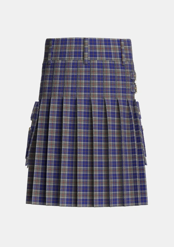 Utility_Thompson_Variant_Tartan_1624_kilt_back_image_with_pleated_design_and_adjustable_buckles_for_men