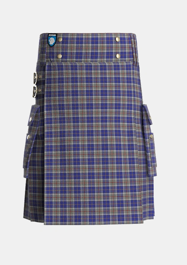 Utility_Thompson_Variant_Tartan_1624_kilt_front_image_with_pleated_design_and_adjustable_buckles_for_men
