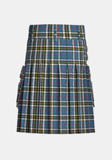 Utility_Thompson_tartan_1383_kilt_back_image_with_pleated_design_and_adjustable_buckles_for_men