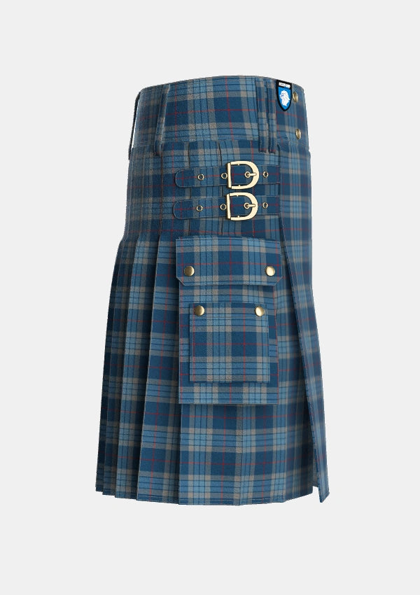 Utility_Thorburn_Lochcarron_Tartan_6409_kilt_right_image_with_pleated_design_and_adjustable_buckles_for_men
