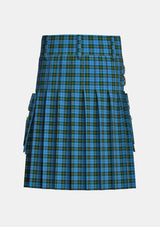 Utility_Town_of_Kirkland_Lake_Tartan_12431_kilt_back_image_with_pleated_design_and_adjustable_buckles_for_men