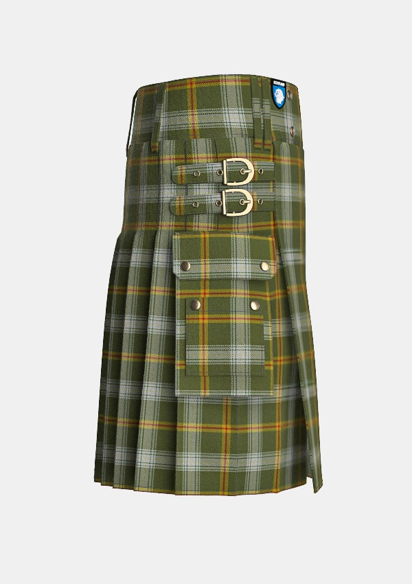 Utility_Tully_Andrew_Michael_Family_Tartan_13367_kilt_right_image_with_pleated_design_and_adjustable_buckles_for_men