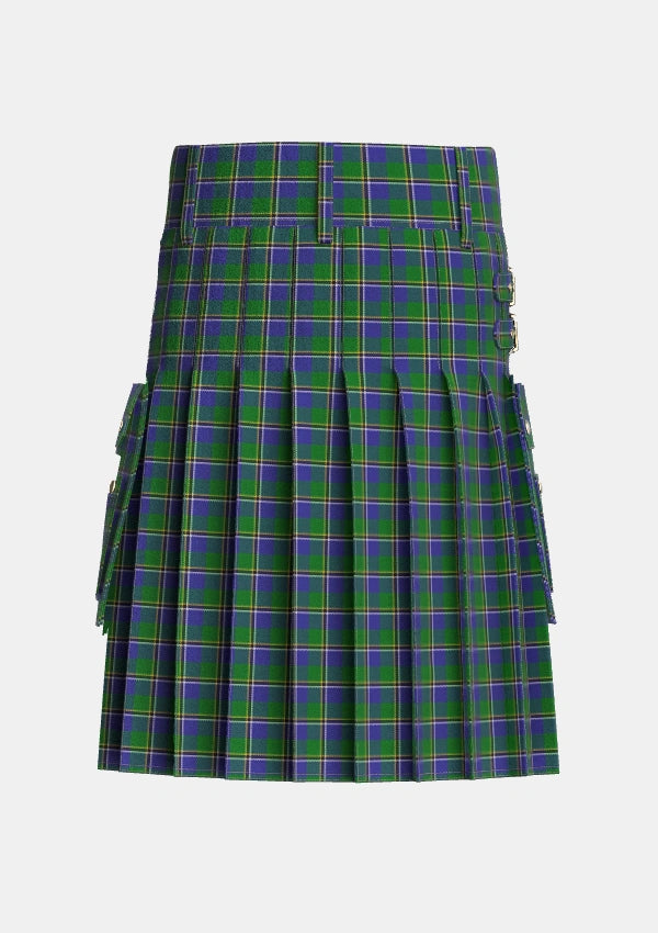 Utility_Turnbull_Hunting_1983_2_Tartan_1265_kilt_back_image_with_pleated_design_and_adjustable_buckles_for_men