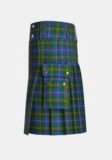 Utility_Turnbull_Hunting_tartan_1714_kilt_left_image_with_pleated_design_and_adjustable_buckles_for_men