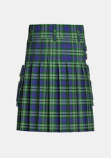 Utility_Tweedside_Hunting_Tartan_163_kilt_back_image_with_pleated_design_and_adjustable_buckles_for_men