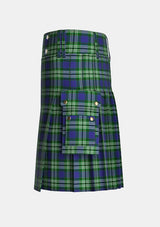 Utility_Tweedside_Hunting_Tartan_163_kilt_left_image_with_pleated_design_and_adjustable_buckles_for_men