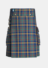 Utility_US-Marine_Corp_Tartan_kilt_front_image_with_pleated_design_and_adjustable_buckles_for_men
