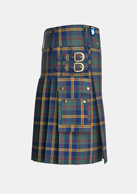 Utility_US-Marine_Corp_Tartan_kilt_right_image_with_pleated_design_and_adjustable_buckles_for_men