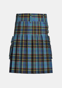 Utility_US_Air_Force_Tartan_kilt_back_image_with_pleated_design_and_adjustable_buckles_for_men