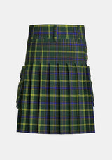 Utility_US_Army_Tartan_kilt_back_image_with_pleated_design_and_adjustable_buckles_for_men