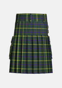Utility_US_Army_Tartan_kilt_back_image_with_pleated_design_and_adjustable_buckles_for_men