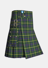 Utility_US_Army_Tartan_kilt_side_image_with_pleated_design_and_adjustable_buckles_for_men