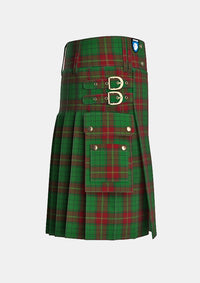 Utility_Ulster_Red_Tartan_792_kilt_right_image_with_pleated_design_and_adjustable_buckles_for_men