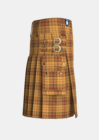 Utility_Ulster_Tartan_kilt_right_image_with_pleated_design_and_adjustable_buckles_for_men