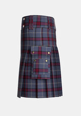 Utility_University_of_Edinburgh_Tartan_7516_kilt_left_image_with_pleated_design_and_adjustable_buckles_for_men