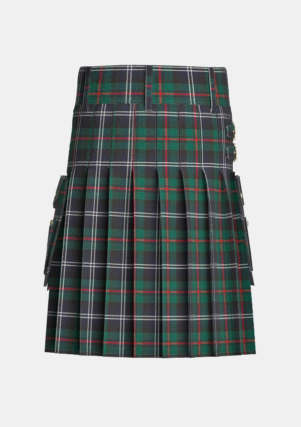 Utility_Urquhart_Modern_Tartan_kilt_back_image_with_pleated_design_and_adjustable_buckles_for_men