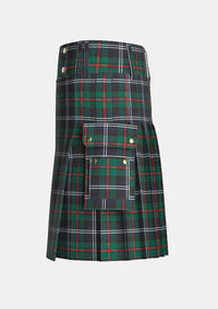 Utility_Urquhart_Modern_Tartan_kilt_left_image_with_pleated_design_and_adjustable_buckles_for_men
