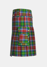 Utility_Veitch_Tartan_13071_kilt_left_image_with_pleated_design_and_adjustable_buckles_for_men