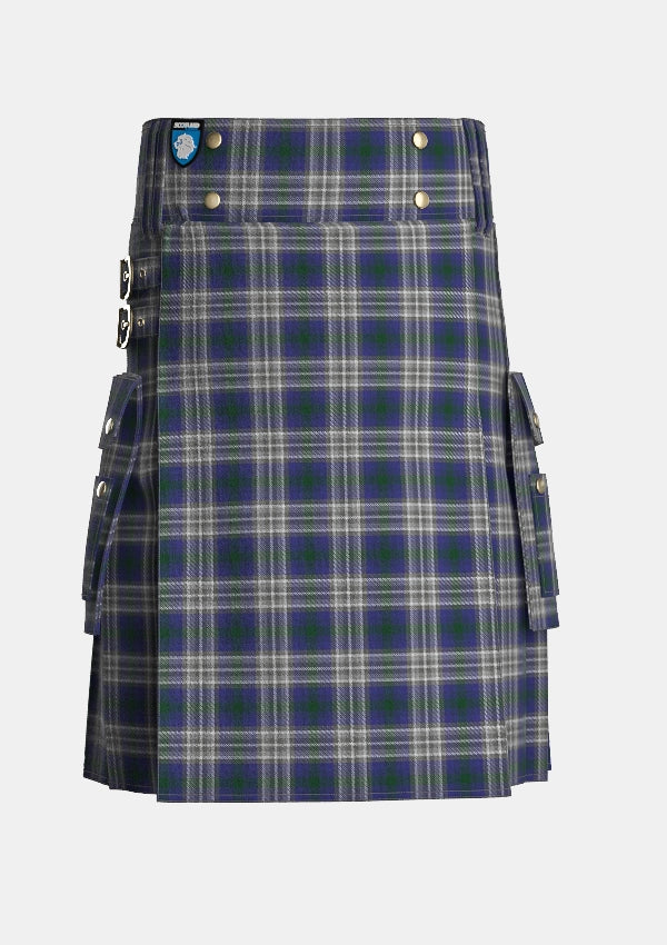 Utility_Viking_Heritage_tartan_13348_kilt_front_image_with_pleated_design_and_adjustable_buckles_for_men
