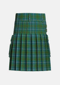 Utility_Vipont_White_line_Tartan_1479_kilt_back_image_with_pleated_design_and_adjustable_buckles_for_men