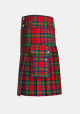 Utility_Waddell_Tartan_10428_kilt_left_image_with_pleated_design_and_adjustable_buckles_for_men