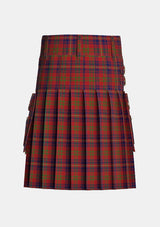 Utility_Walker_Evening_tartan_2068_kilt_back_image_with_pleated_design_and_adjustable_buckles_for_men