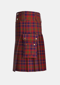 Utility_Walker_Evening_tartan_2068_kilt_left_image_with_pleated_design_and_adjustable_buckles_for_men