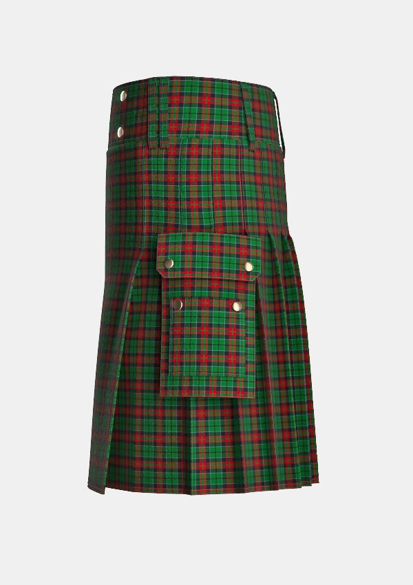 Utility_Walker_James_Tartan_999_kilt_left_image_with_pleated_design_and_adjustable_buckles_for_men