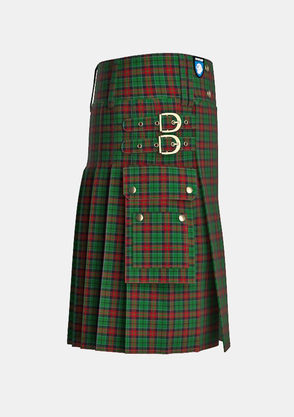 Utility_Walker_James_Tartan_999_kilt_right_image_with_pleated_design_and_adjustable_buckles_for_men