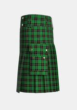 Utility_Wallace_Hunting_Tartan_1101_kilt_left_image_with_pleated_design_and_adjustable_buckles_for_men
