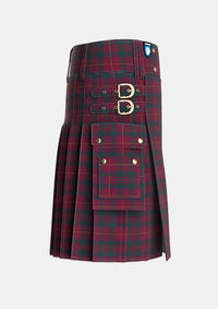 Utility_Wanstall_Tartan_6099_kilt_right_image_with_pleated_design_and_adjustable_buckles_for_men
